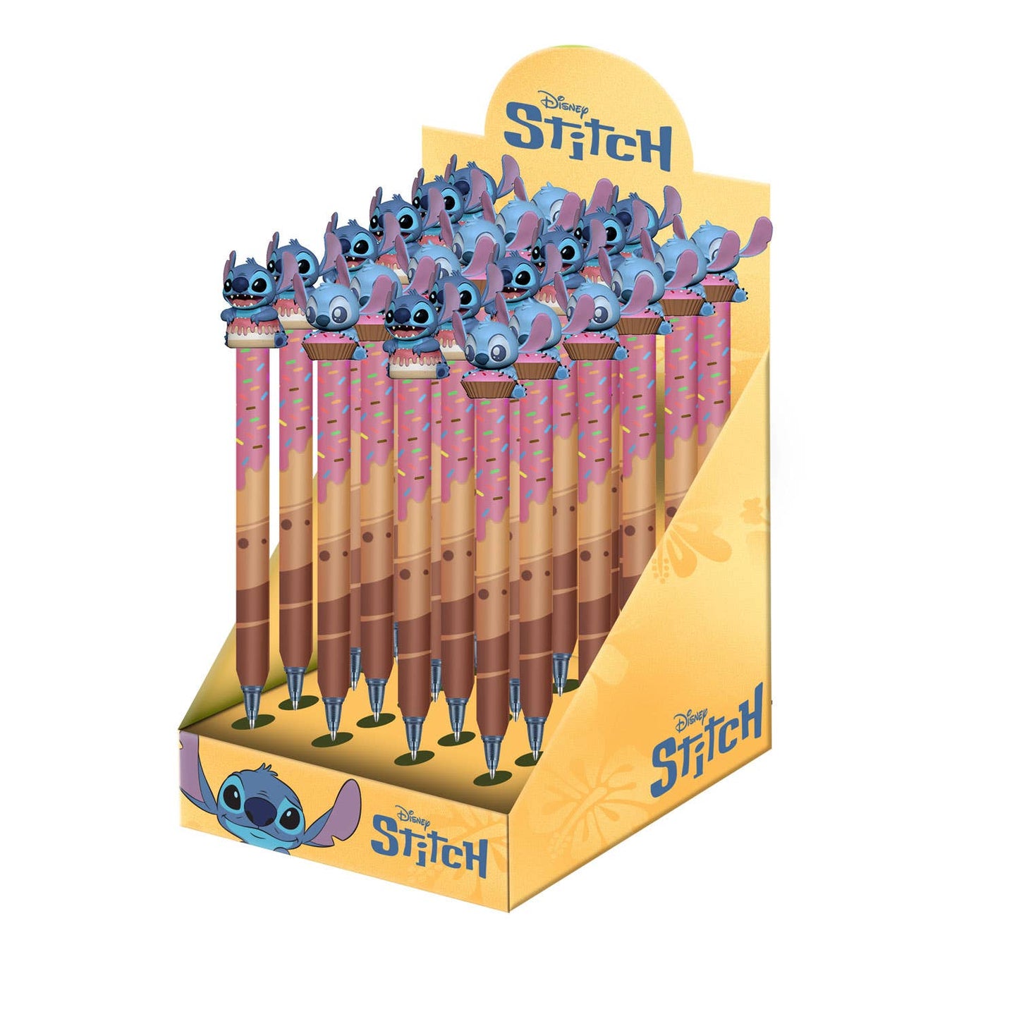 Caja de presentación de Disney Stitch con 24 bolígrafos de gel borrables
