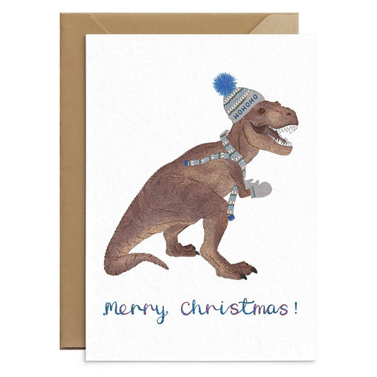 Biglietto di Natale T-Rex