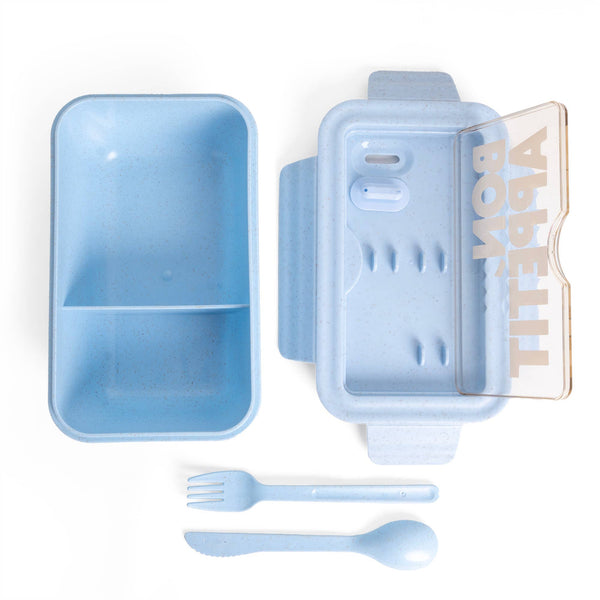 Boîte à Déjeuner Bleu Clair Bon Appétit Helio Ferretti Vue 1