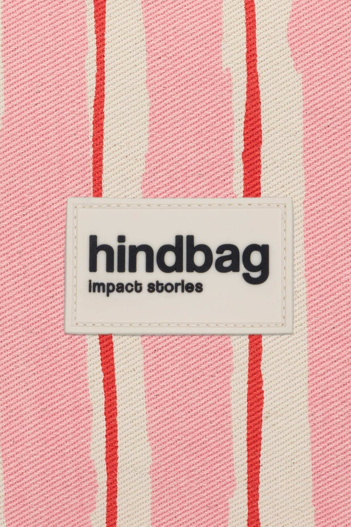 Sac cabas Claude Rayures rouge et rose