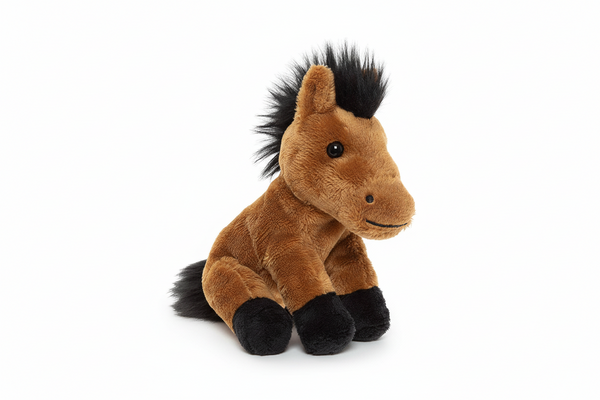 Bruine knuffelpaard pluche