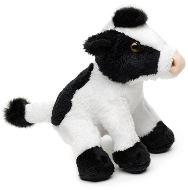 Peluche Vache assise (noir et blanc) Uni Toys