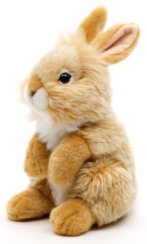 Peluche Lapin angora debout (beige) Uni Toys