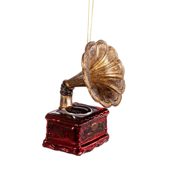 Boule de Noël Gramophone Vintage