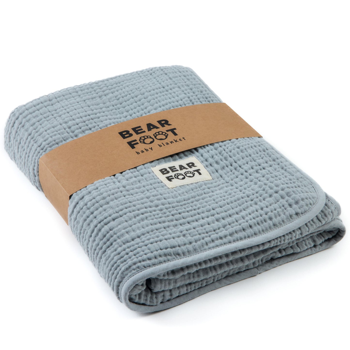 Muslin Fleece Baby Blanket - Fluffy Soft - Grey