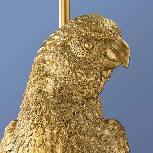 Aplique de pared Percy Parrot, dorado/turquesa