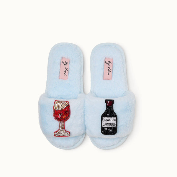 Coppia di spille a forma di pantofole - Rosso vino