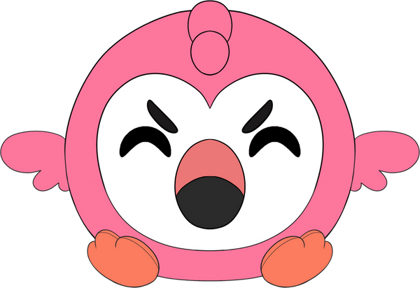 Mad Flamingo Stickie (6in)