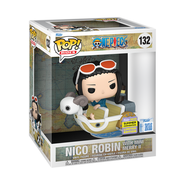 Pop! Rides Deluxe Nico Robin avec Mini Merry II - packaging Summer Convention