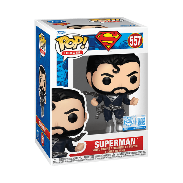 Pop! Superman (Black Suit) - packaging officiel