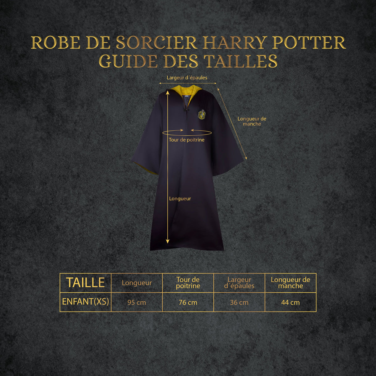 Tenue complète enfant Harry Potter - Poufsouffle