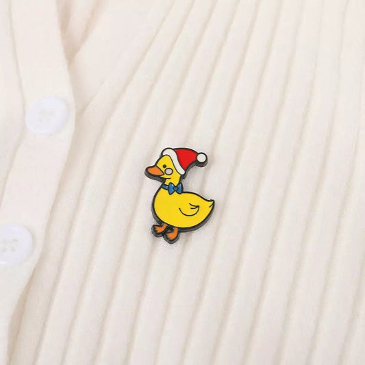 Pin para gorro navideño de pato