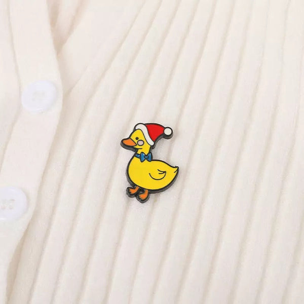 Spilla per cappello di Natale a forma di anatra