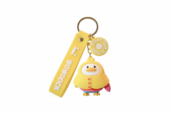 Porte Clés Canard Ciré Jaune