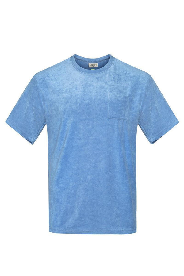 Blau Grau Frottee Oversized TShirt