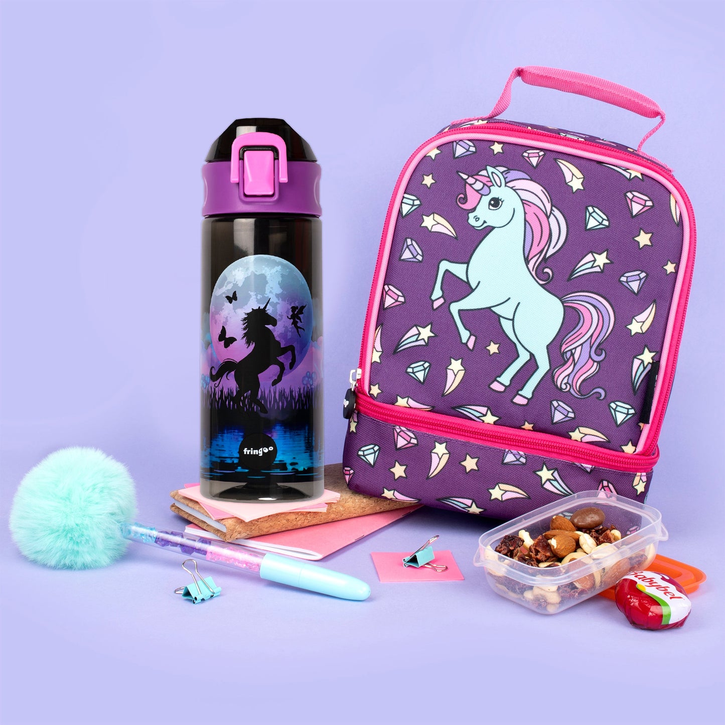 Flip Top Gourde 600ml – licorne Moon