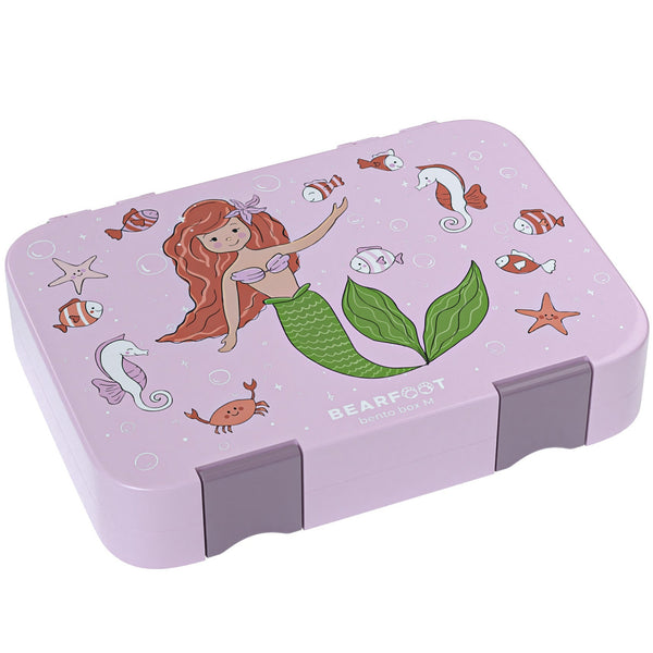 Brotdose Kinder mit Fächern,Lunchbox, Bento box-Meerjungfrau