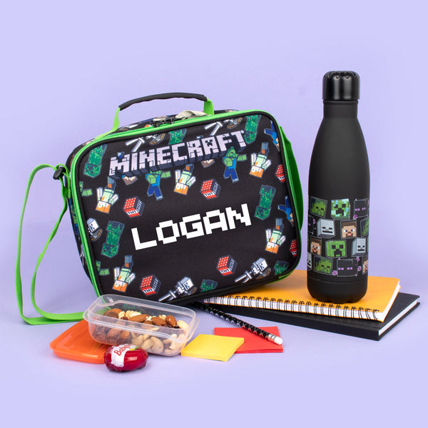 Gourde en acier inoxydable – Minecraft 550 ml – noir