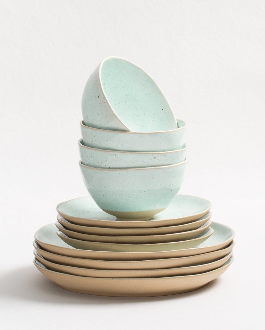 Minted Stoneware Set 12pcs