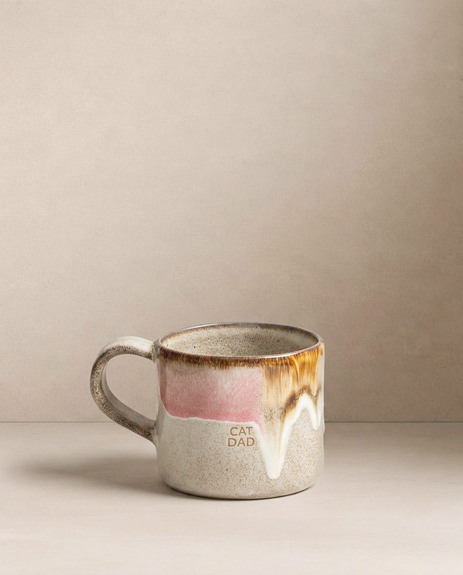 Melting Ice Cream Mug 360ml Cat Mom & Dad 2 Pieces Set