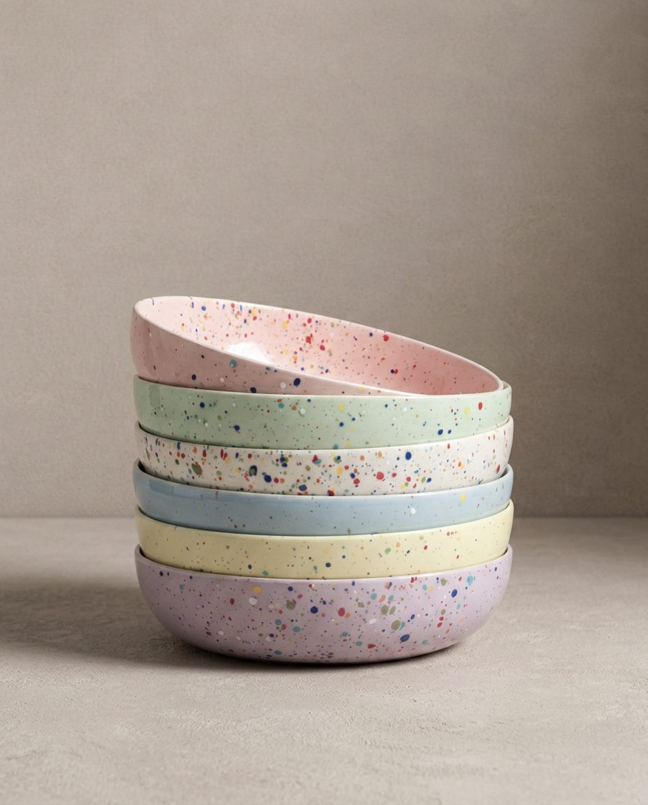 New Party Pasta Plate 21cm Pink