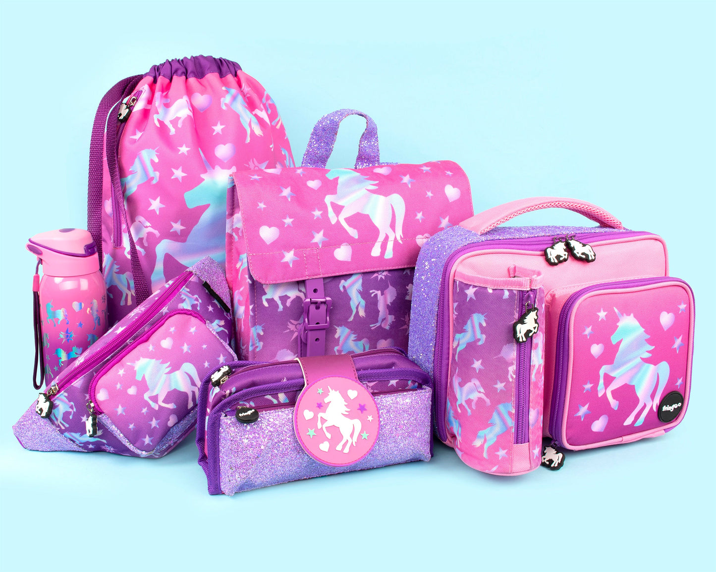 Sac à cordon avec bandoulière – licorne Ombre
