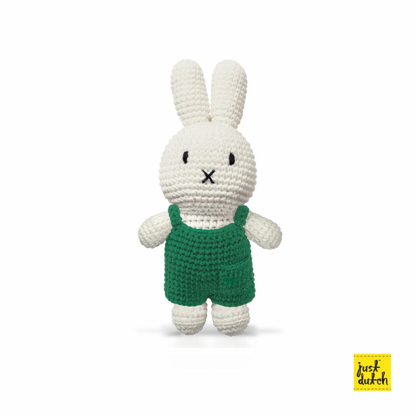Peluche en Crochet Lapin Miffy - Salopette Classique - Vert