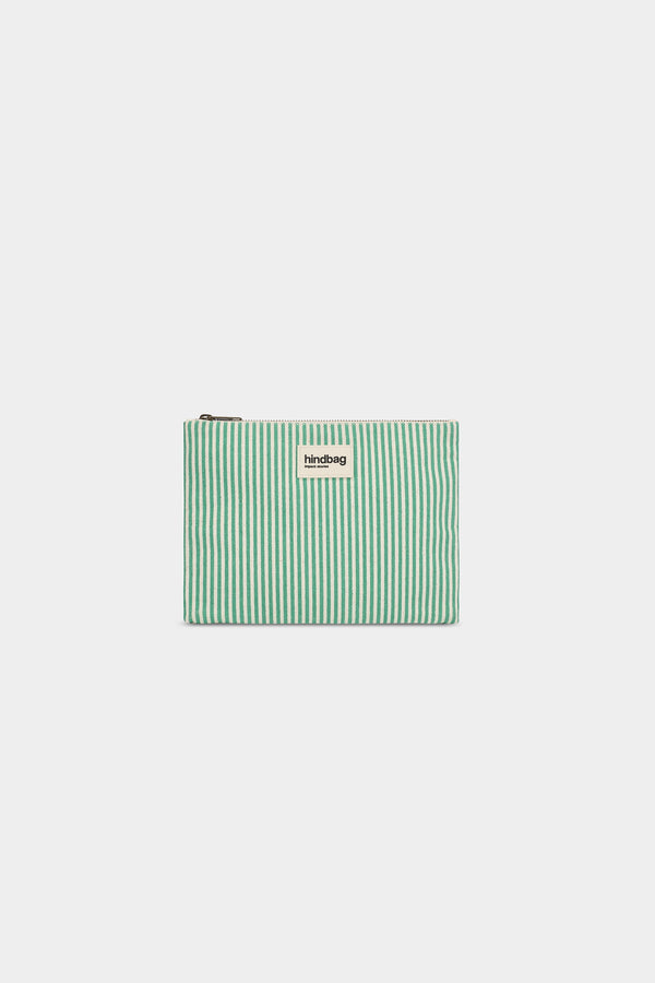 Pochette Ema Rayures vert