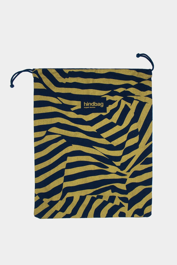 Pochon cadeau Rayure Bleu doré