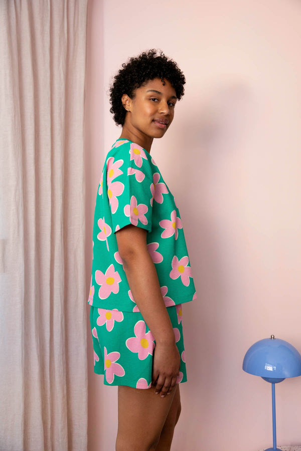 Pyjama gaufré Big Flowers - Hindbag x WAJ