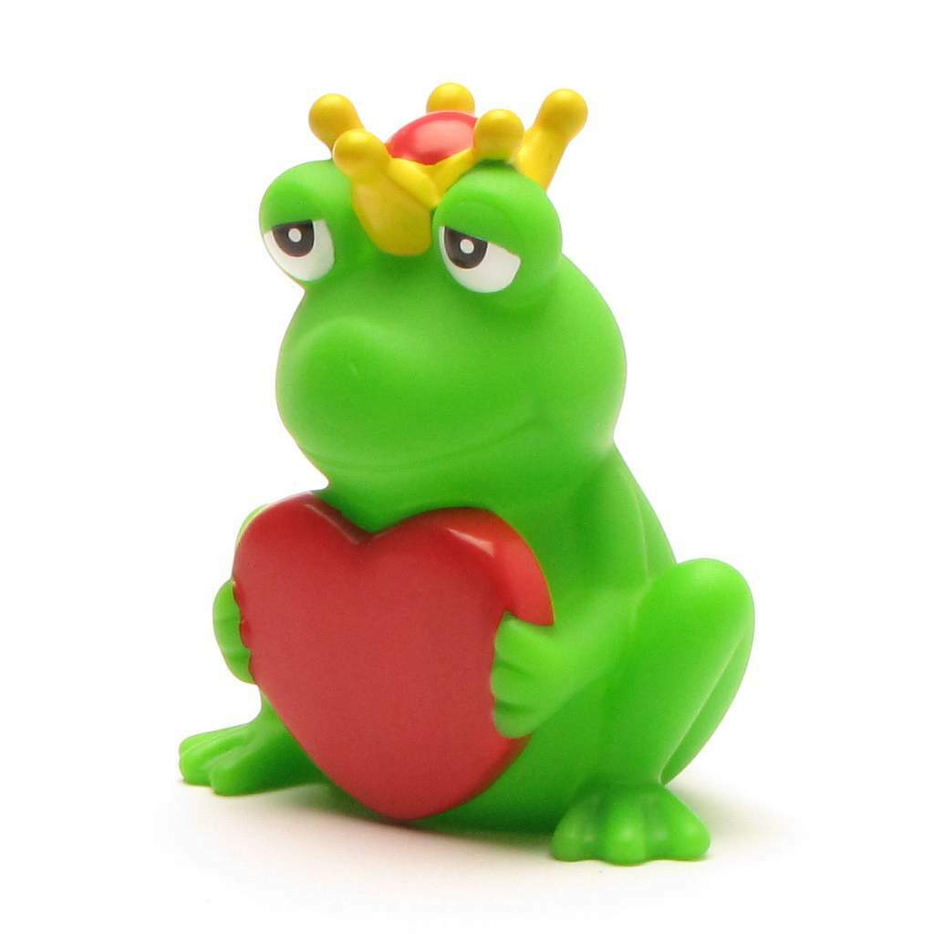 Grenouille Lilalu avec cœur à message 2134 – vue trois-quarts