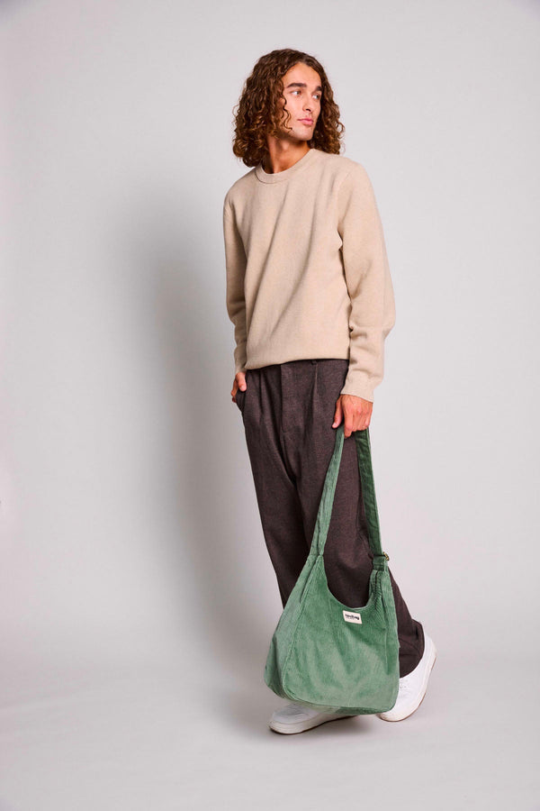 Sac hobo Claire Velours Vert d'eau
