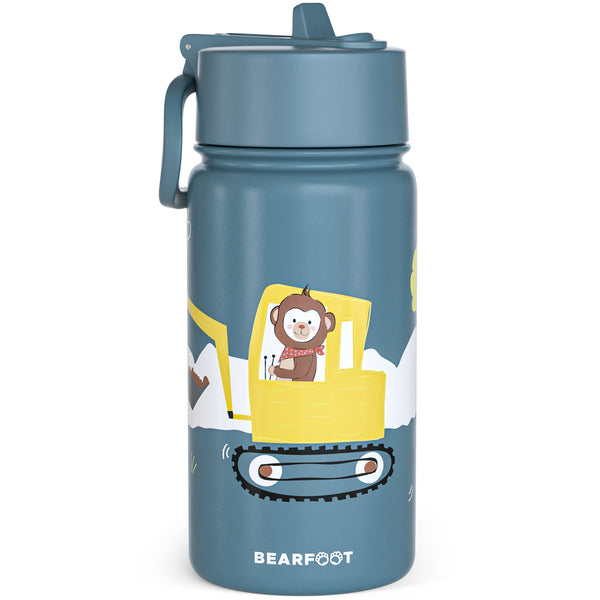 Thermo Kinder Trinkflasche Edelstahl - Bagger