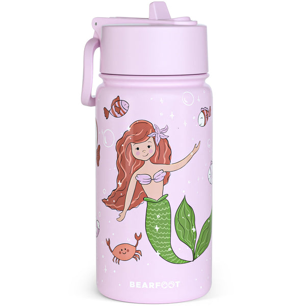 Thermo Kinder Trinkflasche Edelstahl - Meerjungfrau lila