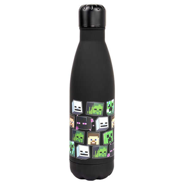 Gourde en acier inoxydable – Minecraft 550 ml – noir