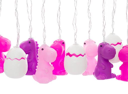 Guirlande Lumineuse Dinosaure Rose