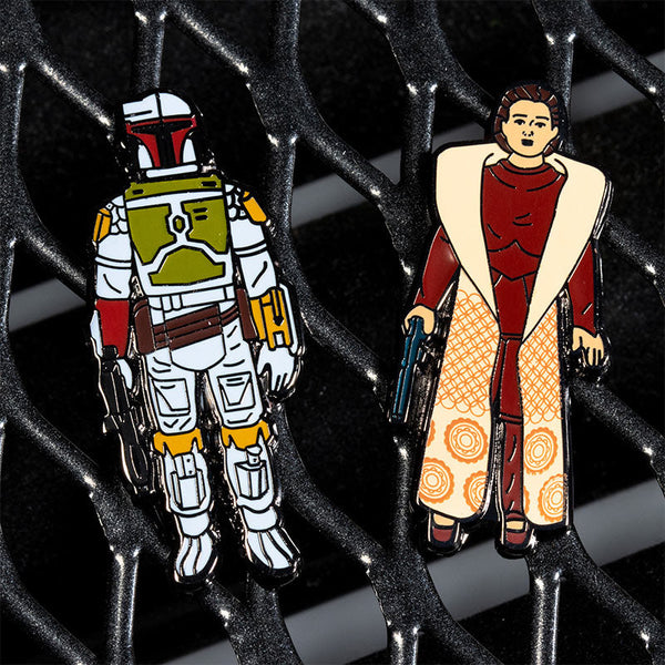 Pin's Star Wars Set 1.11 – Boba Fett et Leia Organa en robe de Bespin