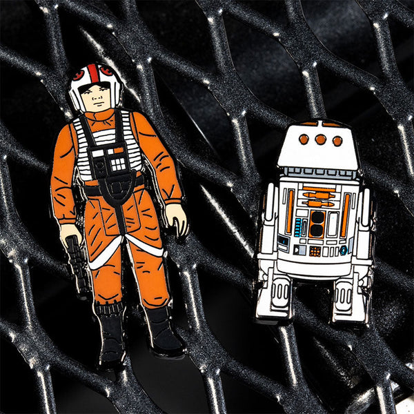 Pin's Star Wars Set 1.9 – Luke Skywalker pilote de X-Wing et R5-D4