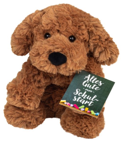 Peluche chien Teddy Hermann rentrée scolaire marron 20 cm – SKU 946458