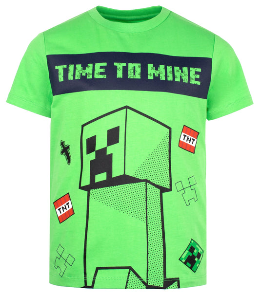 Minecraft Short Sleeve Pyjama Set - Green