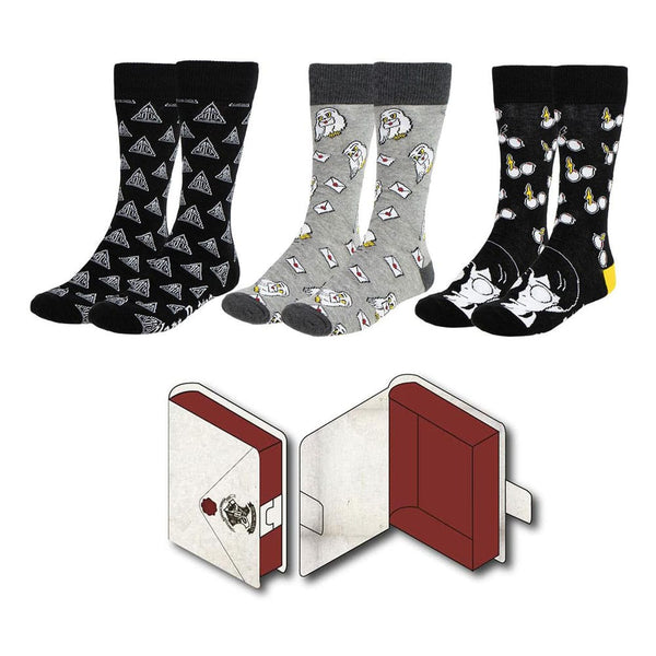 Set van 3 paar Harry Potter-sokken, maten 38-45