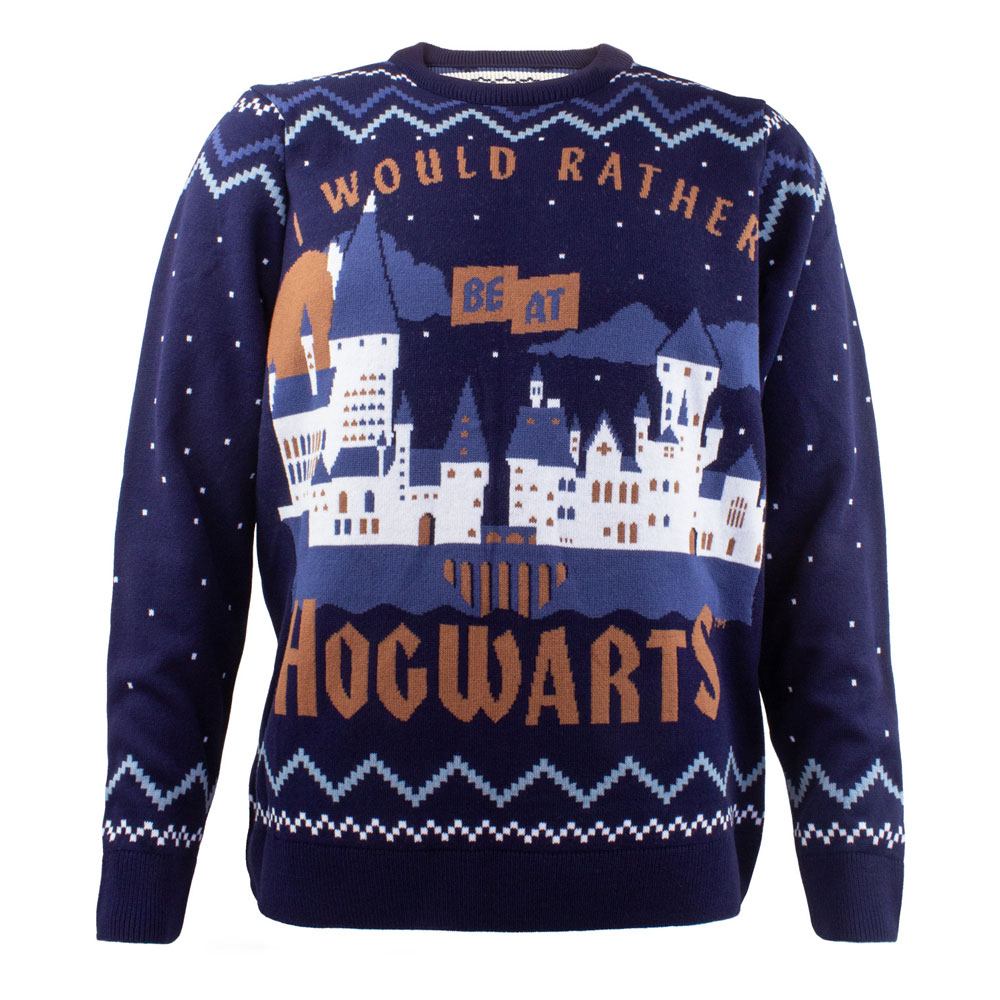 Harry Potter Christmas Sweater - I would rather be at Hogwarts