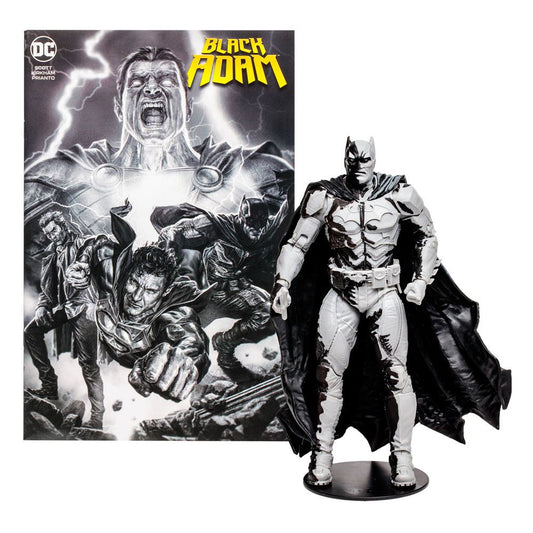 Batman con Black Adam en el cómic (variante de arte lineal)
