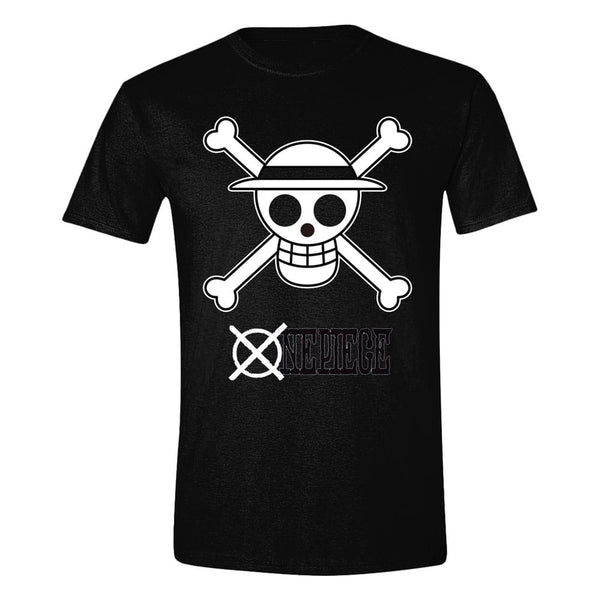 Maglietta One Piece - Teschio Nero e Bianco