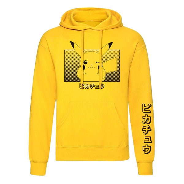Felpa con cappuccio Pikachu Katakana