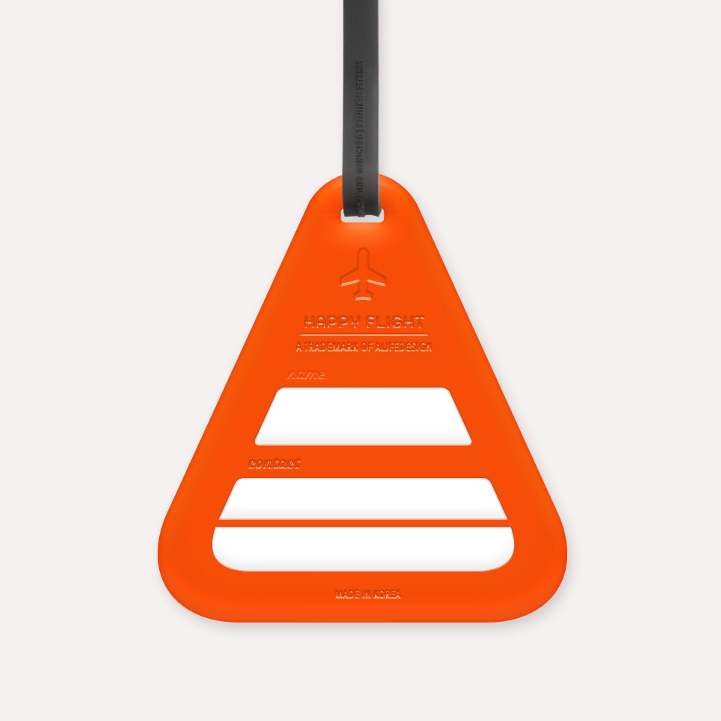 Etiquette de bagage triangle