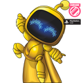 Chrome Gold Astro Bot