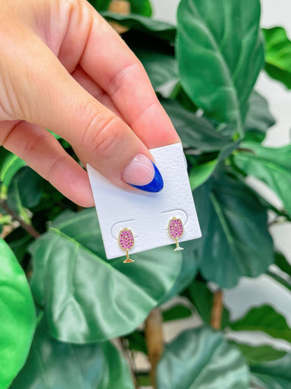 Boucles d'oreilles Verre de Vin