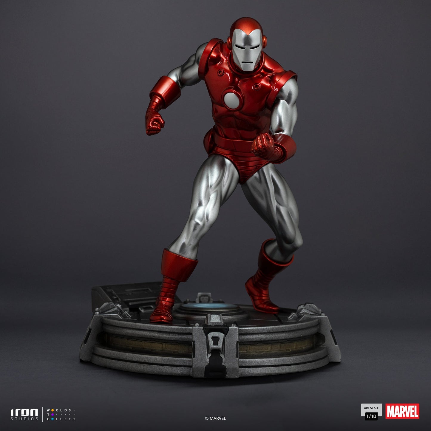 Statue Iron Man Red & Chrome - Marvel Comics - Art Scale 1/10