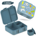 Boîte Bento COMPACT à Compartiments - Sticker Bleu
